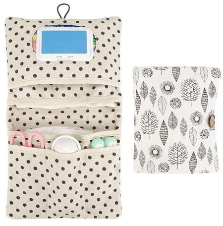 DINGFENG Windeltasche Organizer Wickeltasche Klein 2in1 | Baby Windeltasche für Unterwegs Wickelorganizer mit Wickelunterlage, Windeletui Wickeltasche Unterwegs, Mutter 3 Designs