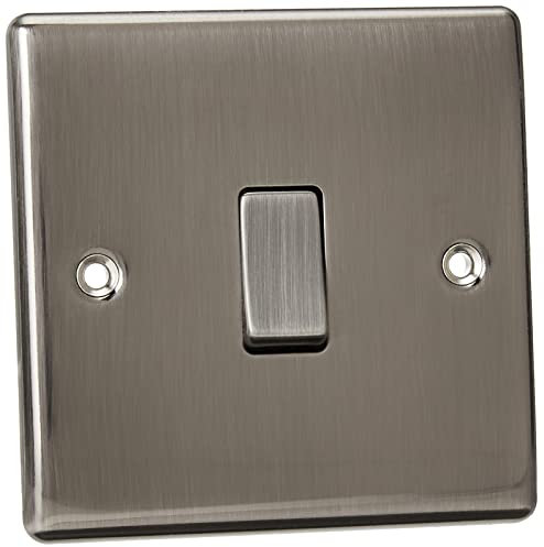 BG Electrical, interruttore della luce bipolare Pearl Nickle, nbi12