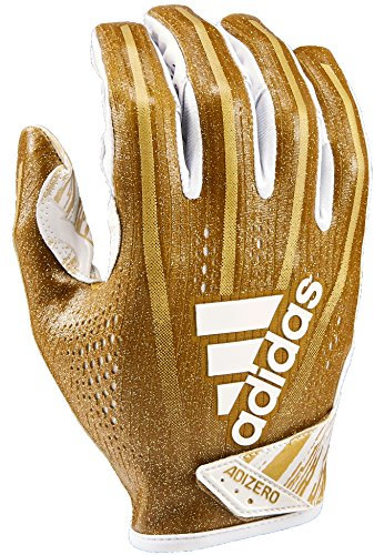 adidas AF1001 Adizero 7.0 Speed of Light Receiver's Gloves, Metallic Gold, Large