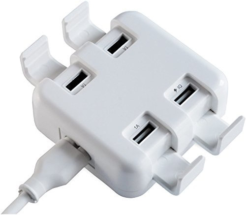 FeinTech NLG00500 USB-Ladegerät für Handy Smartphone 4-Fach schnell-Ladung 2A 27 w