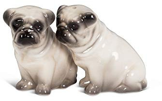 Abbott Collection Salière et poivrière pour chien carlin 7,6 x 7,6 cm