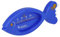 Lantelme Badethermometer Fisch Blau Temperaturanzeige bis 52°C Grad Wassertemperatur | Analog Bade Thermometer für sicheres Baden in Badewanne | Für Baby Kleinkinder Kinder und Erwachsene (Blau)