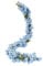 JUSTOYOU 2 Stücke 5.7FT Künstliche Sakura Kirschblüte Blumen Hängen Reben Gefälschte Sakura Garland Gefälschte Orientalischen Kirschkranz Hausgarten Party Hochzeit Decor（Blau）
