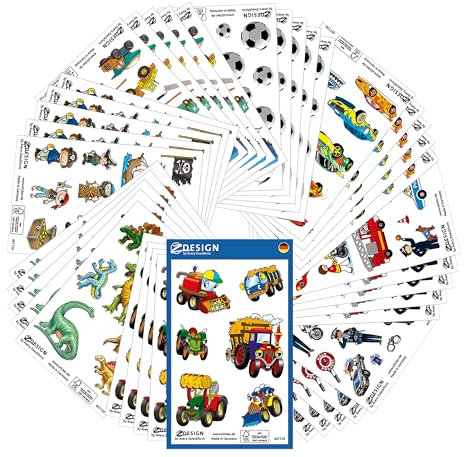 AVERY Zweckform 59991 Sticker Set Jungen (Aufkleber, Kindersticker, Fußball, Traktor, Piraten, Autos, Polizei, Feuerwehr, Baustelle, Kindergeburtstag, Mitgebsel, Gastgeschenke) 518 Stück