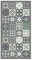 Panorama Alfombra Vinílica Cocina Baño - Varios Tamaños - (Baldosa Hidráulica Color Verde 40x80 cm)