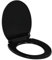 vidaXL Abattant WC à Fermeture en Douceur Siège de Toilette Cuvette Lunette de Toilette Maison Salle de Bains Restaurant Magasin Hôtel Noir