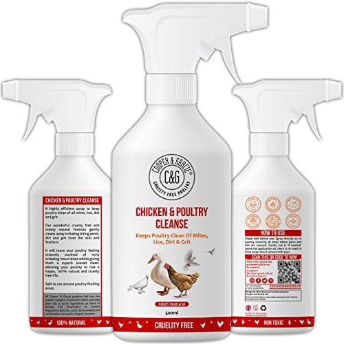 Chicken and Poultry Cleanse | Keeps Poultry Clean Of Mites, Lice, Dirt and Grit | Soothes Itchy Irritating Insect Bites | 100% Cruelty Free Vegan Life (500ML)
