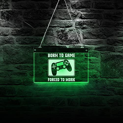 30cm * 19cm Controller per videogiochi LED Insegna al neon Gamer Joystick Riproduzione di illuminazione decorativa Lampada Sala giochi per bambini Wall Art Video Gamer Regali Festa della mamma Regal