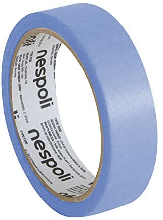 Nespoli – Nastro Carta Adesivo Precimask Outdoor 25mm x 50m per Mascherature Esterne, Nastro di Carta di Riso Resistente a Raggi UV/Acqua - Facile da Strappare, Aderenza Sicura, Verniciatura Fai da Te