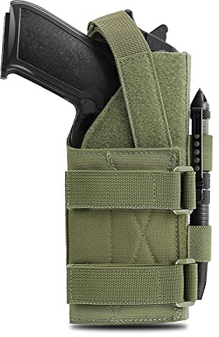 ACEXIER Molle táctico Universal Pistolera de Pistola Funda de Pistola Ajustable para 9 mm G1ock 1911 G17 18 19 26 34, Ruger LCP, Beretta