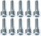 AERZETIX - C47660 - Satz von 10 stück - bolzen innensechskantschrauben M6x18 - mit innensechskantkopf - Ø6x18mm - DIN 912 - klasse 8.8 - aus verzinktem stahl - heimwerken - montagewerkzeug eisenwaren