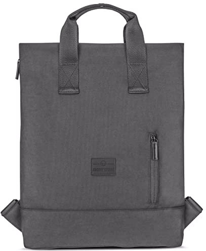 Johnny Urban Mochila Mujer Gris Oscuro - Ivy - Tote Bag Mochila 2 en 1 con Compartimento para el Portátil para Universidad, Trabajo, Oficina - 8L - Sostenible - Repelente al Agua