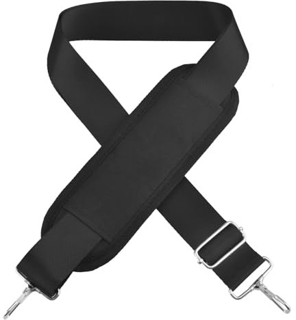 TRIWONDER Shoulder Strap Adjustable Bag Strap Replacement for Handbag Purse Crossbody Bag with Metal Clips (Black)