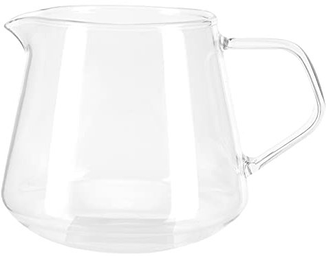 Taza de té de café de vidrio para compartir con asa Jarra para compartir leche transparente de alto borosilicato Anti escaldado Adecuado para la cocina del hogar, la sala de estar, la despensa(650ml)