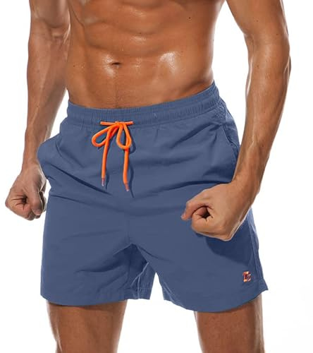Tansozer Mens Swim Shorts Waterproof Beach Shorts Quick Dry Surfing Shorts with Mesh Lining Swim Trunks