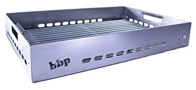 BBP® Cajón para Barbacoa de Obra. Convierte BBQ Weber Genesis I y II de 3/4 quemadores de Gas a Carbón. Caja Parrilla Abierta. Accesorio Barbacoas BBQ. Acero Inoxidable. 10 cm X 56,5 cm X 40 cm