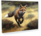 Sense Canvas Fuchs Realistische laufende Wiese 3 Leinwand-Kunst, Heimdekoration, Wandkunstdruck, Poster, Gemälde, groß, 40 x 30 / 1,9 cm