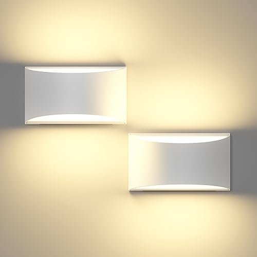 Led Wandleuchte Innen Wandlampe - 10W 2PC Aussenlampe Wand mit Austauschbarer G9 - Wasserdichte Up Down Wandleuchten - Modern Warmweiß 3000K Lampe Wand für Balkon,Wohnzimmer,Schlafzimmer,Flur,Garage