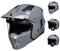 ILM Helm Motorrad Motocross Herren Damen Vintage Retro mit Visier ECE Model Z302,Grau, M