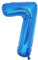 Ponmoo 40 Zoll Foil Luftballon Zahl 7 Blau (101cm), Aufblasbares Helium oder Luft, Riesige Folienballons Nummer 0-100, Große Ballons für Hochzeitstag und Geburtstagsparty Ballon Dekoration