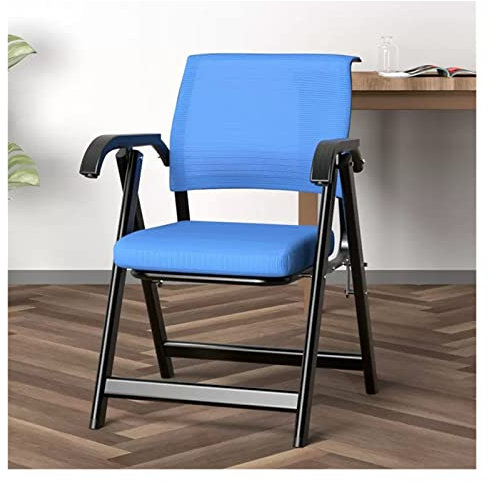 JHLP Ergonomischer Konferenzstuhl mit gepolsterter Sitzfläche – Klappstuhl mit gepolstertem Stoff, ideal für Büro, Kirche, Konferenz und Wartezimmer – gepolsterter Tablet-Arm-Design