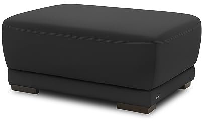 DOMO. collection Polsterhocker Telos, Hocker mit Boxspringfederung, Boxspringhocker, Beistellhocker für Boxspring-Couch, Hocker 109 x 78 x 46 (BxTxH) cm, anthrazit