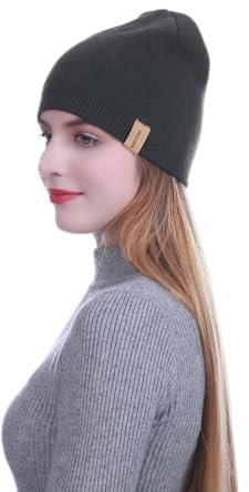 HEYANN Beanie Mütze Herren Damen Unisex Warme Weiche Strickmütze Wintermütze Klassische Wintermütze Chunky Beanie Crochet Hat Gefütterte Strickmütze für Unisex Geschenk (Army Green)