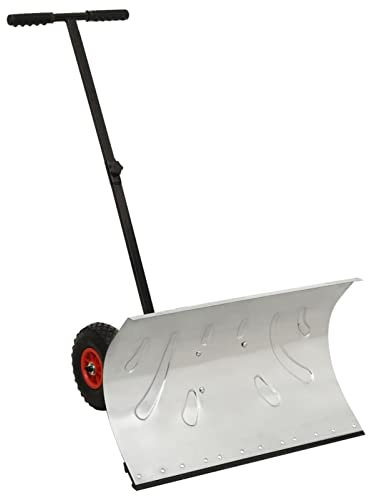 ADWOA Schneeschaufel mit Rädern Schneeschieber Trettraktor ZubehöR Schneeschaufel Auto