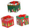 Healeved 3Er-Box weihnachtsdeko Weihnachtsboxen Geschenkboxen für Weihnachten weihnachtliche bonbonschachteln Papier weihnachts Box kleine Geschenkbox Karton