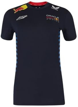 T-Shirt officiel Femme Oracle Red Bull Racing Teamline Max Verstappen - Bleu Taille M