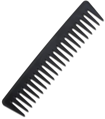 Peine de Carbono de Dientes Anchos, Peines de Peluqueria Profesional | Antiestáticas Resistente al Calor para Cabello y Barba, Peine de Peluquero Hombres Mujeres Texturizador Wide Tooth Comb