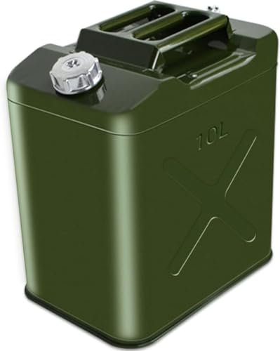 RRHCW Bidón De Gasolina,Barril De Gasolina De Acero Inoxidable 10L-60L Garrafa Gasolina Deposito Gasoil Lata De Gasolina Y Diésel En Metal Bidón De Combustible De Boquilla-10L