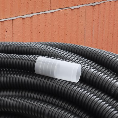 WITTKOWARE Kunststoffwellrohr-Verbindungsmuffe, Steckmuffen für flexible Elektrorohre, M40 (Innendurchmesser 40mm), 5 Stück