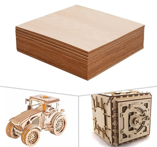 Lot de 30 plaques de contreplaqué en bois pour bois, bricolage, décoration intérieure, panneau de contreplaqué de 3 mm, utilisées pour peindre, sculpter, décoration, modélisation et décalcomanies
