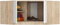 BDW - Eckschrank Aufsatz - für Schrank 100 cm breit - mit 2 Türen und 3 Einlegeböden - Erweiterung für Kleiderschrank - für Schlafzimmer, Flur - 100x50x55 cm - Eiche Sonoma/Weiß