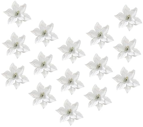 LIFKICH 15pcs Weihnachten Baum Decor Künstliche Blume Zarte Weihnachten Blume Ornament Für
