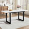 PUGSDRLY Table a Manger Extensible,Table Salle à Manger Rectangulaire Multifonctionnelle,Moderne Minimaliste,pour Bureau, Salon,L140/180*W80*H75cm (Blanc)