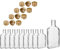 made in home Lot de 50 bouteilles vides en verre de 200 ml avec bouchon à vis doré, 0,2 l, bouteilles de liqueur, bouteilles d'alcool, bouteilles de vinaigre, bouteilles d'huile