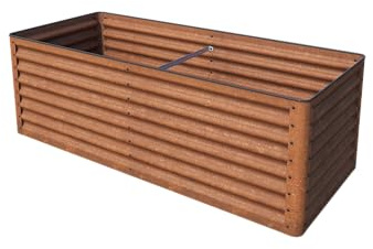 GFP Primeyard Luca Cortenstahl-Hochbeet 180x75x60 cm - stabiles Gartenbeet mit natürlicher Rostoptik & sicherem Kantenschutz, ganzjährig einsetzbar