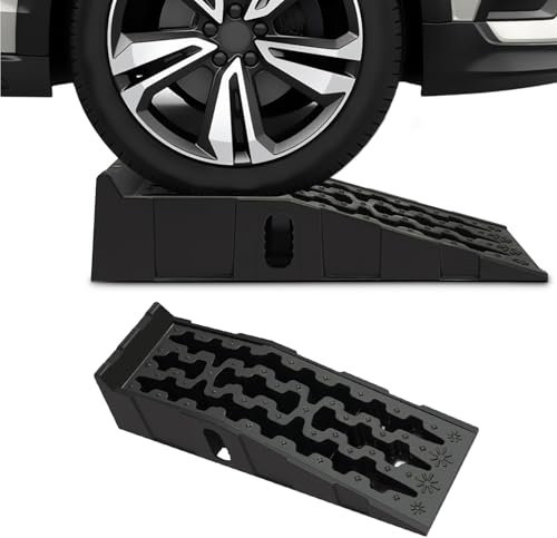 Rampa de carga para coches, 2 unidades, 92 x 32 x 32 cm, rampas de plástico para vehículos pesados, silla de ruedas, autocaravana, hasta 5 toneladas