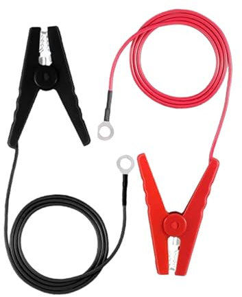Milisten 2 Stück Elektrozaun Verbindungskabel mit Clips Ladegerät Kupfer Krokodilklemmen für Elektrozaun System Geeignet für Tierhaltung und Gartenpflege