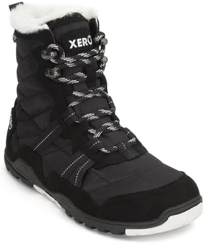 Xero Shoes Women's Alpine Barefoot Lace-Up Snow Boots, Black, 10
