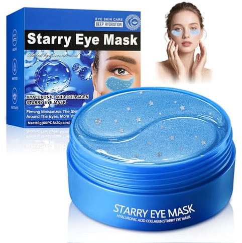 60 PCS Augenpads gegen Augenringe,Augenpads,Eye Patches,Vermindert das Volumen von Tränensäcken,Kühlende Augenmaske gegen Augenringe & Falten,für eine optimal durchfeuchtete Augenpartie