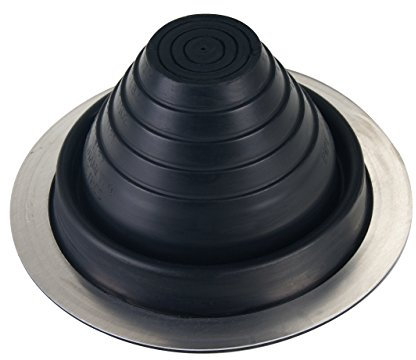 FOLNET Rohrmanschette Dachdurchführung Kabel- Rohrdurchführung Dichtungsflansch für Blechdachdeckungen EPDM 3 bis 724 mm Blechpfannen Trapezblech Doppelstehfalz (EPDM rund, 6 mm - 127 mm)