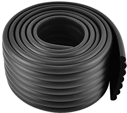 sourcing map Tischkante Tisch Schreibtisch Kantenschutz Polster Eckkissen Schutz Schwarz Klebeband