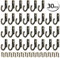 UIEEGPG 30 Pieces Small Single Key Hooks Wall Mounted Hanger Hooks Robe Hook with Screws for Decoration((Vintage Bronze)
