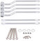 Soportes de alforjas de Motocicleta, Akozon Barras de Soporte de alforjas de Moto Plateadas Kit de Soportes de Montaje