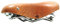 TentHome Vintage Fahrradsattel Touren-City-Sattel Bequem Komfort Leder Fahrradsitz mit Federn Nieten für Damen Herren Orange