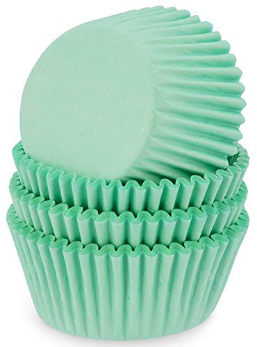 MoNiRo Papier Muffin Förmchen - Cupcake Backform aus Papier Motiv Mint - Muffin Form - Cupcake Form - Papierförmchen - Cupcake Förmchen - Muffinform - Backförmchen - Muffinformen