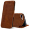 Verco Handyhülle für iPhone 8 Plus, iPhone 8 Plus Hülle Bookstyle Premium Handy Flip Cover für Apple iPhone 8 Plus / 7 Plus Hülle [5,5 Zoll] [integr. Magnet] Book Case PU Leder Tasche, Braun